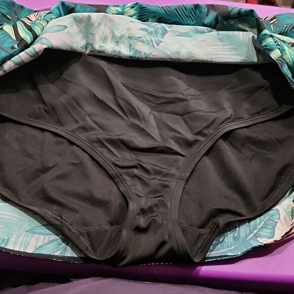 Cacique Swim Women's Desert Palms Drawstring Swim Skirted Bottom - Picture 15 of 16